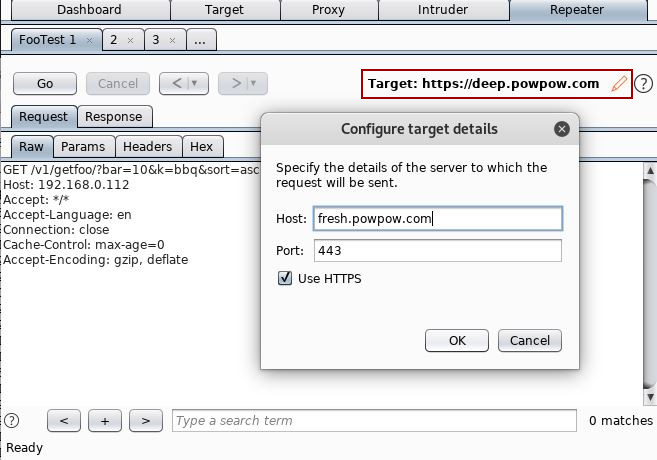 Burp Suite Tips - Repeater Target Server