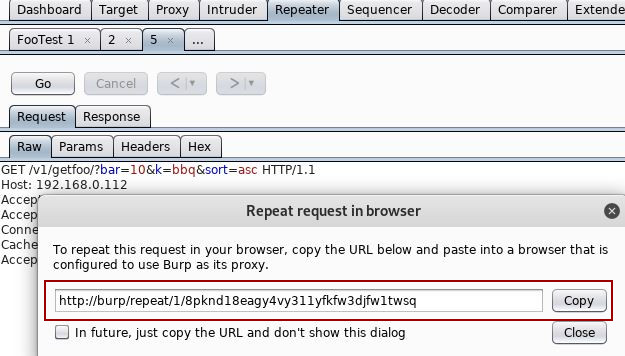 Burp Suite Tips - Repeat Request in Browser