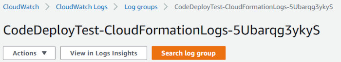 Using CodePipeline, CodeDeploy, and CodeCommit with an EC2 AutoScaling Group - CloudWatch Logs