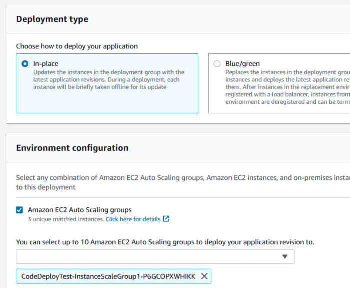 Using CodePipeline, CodeDeploy, and CodeCommit with an EC2 AutoScaling Group - CodeDeploy Deployment
