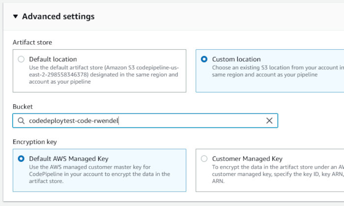 Using CodePipeline, CodeDeploy, and CodeCommit with an EC2 AutoScaling Group - CodePipeline Wizard