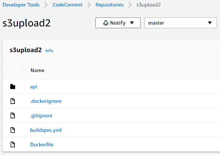 Using CodePipeline again with Elastic Container Service - CodeCommit Repo